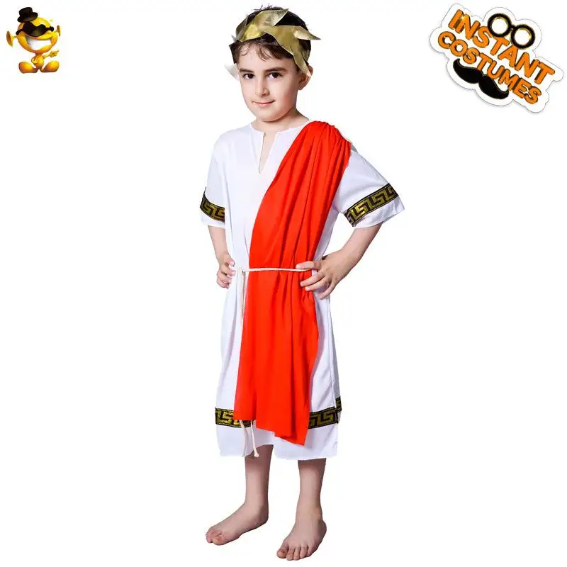 

Children's Roman Warrior Costume Makeup Ball Stage Performance Clothes Halloween Carnival Cosplay Outfit Role Play