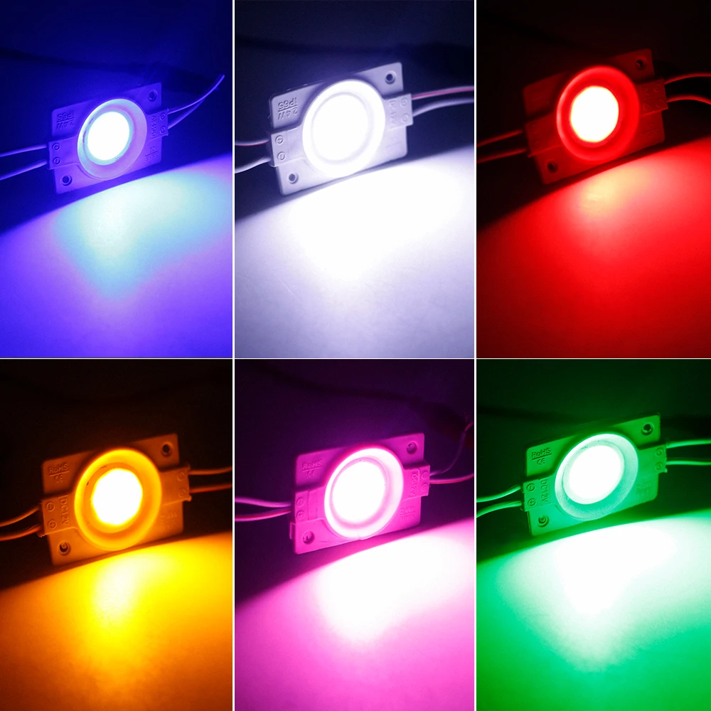 1pcs 12V COB LED Module Waterproof IP65 Shop Banner Advertisement Design Sign Backlight in White Red Green Blue Yellow