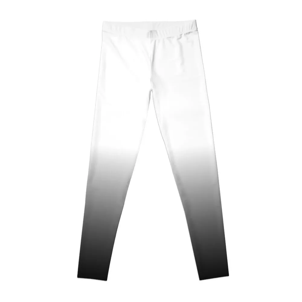 

SHADES OF GREY |Black to White Gradient Minimalist Ombre Leggings sports for for fitness Womens Leggings