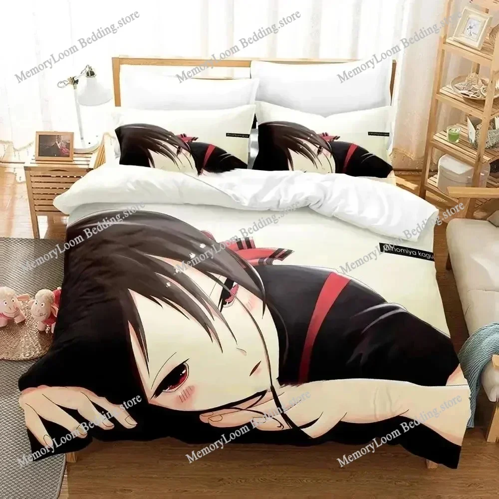 

Anime Series Popular Kaguya-Sama Love Is War Bedding Set Full/Queen Size Duvet Cover Pillowcase Kids Bedroom Decor Soft Set