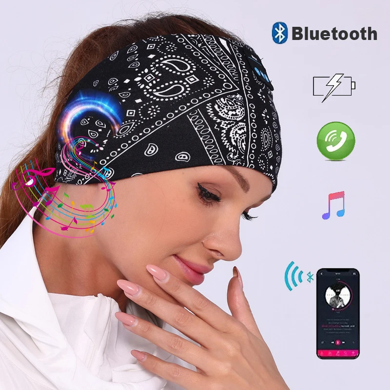 

Bluetooth Earphones Sports Sleeping Headband Wireless Headphones Music Eye Mask Wireless Bluetooth Headset Headband with Mic