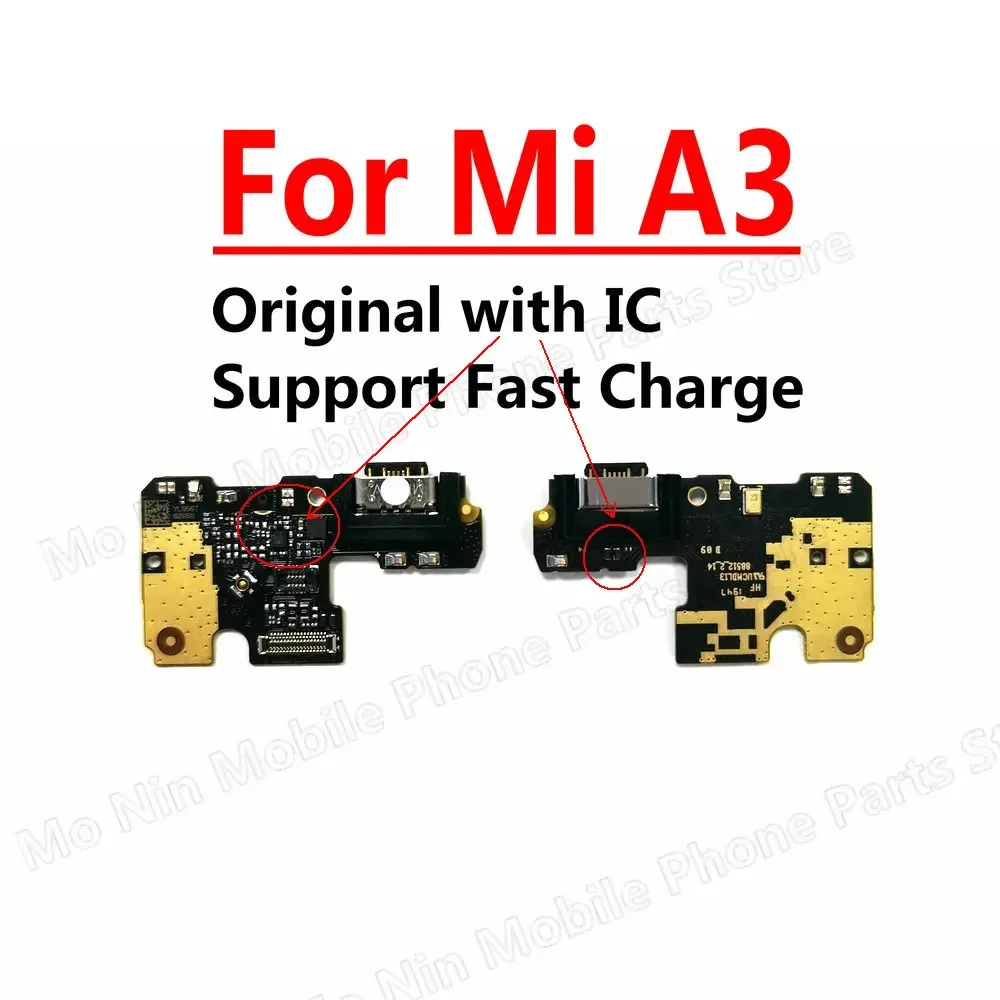 Original Microphone Module+USB Charging Port Board Flex Cable Connector Parts For Xiaomi Mi A1 A2 Lite A3 Redmi 6 Pro