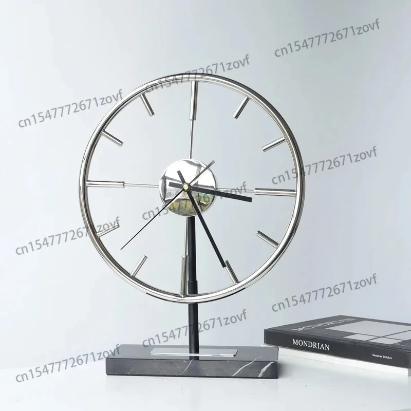 New Chinese Stainless Steel Marble Watch Accessories Hotel Living Room Coffee Table Display Creative Home Accessories