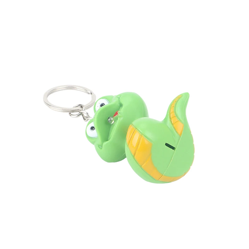 New Fashion Cartoon Anime Snake Keychain Sound And Light Function Bag School Bag Pendant Gift Funny Toy