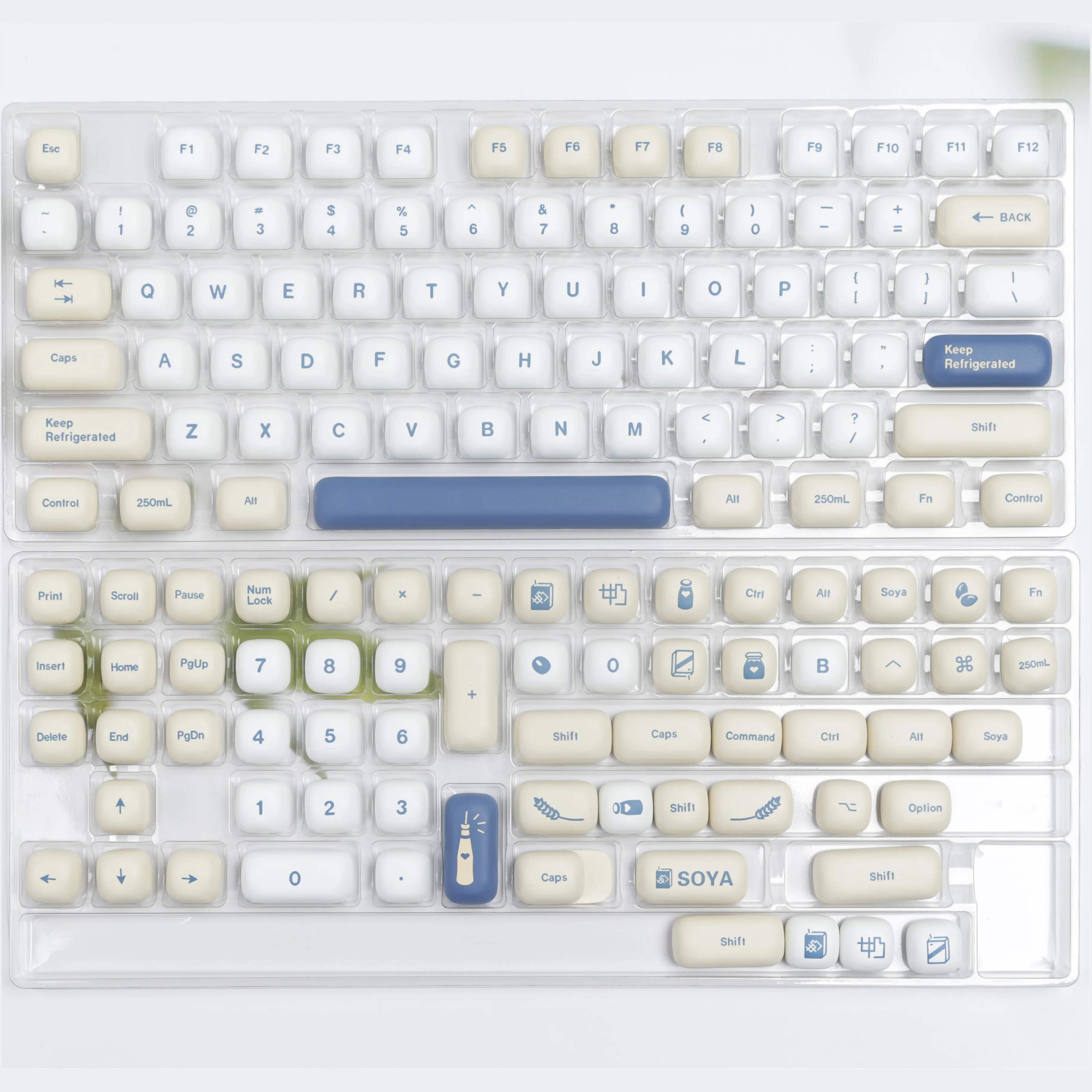 GMK Sojamelk Keycaps PBT Thermische sublimatie OEM/Cherry/MDA/XDA/MOA/MOG Profiel Grote set Keycaps Voor mechanische toetsenborden HI75