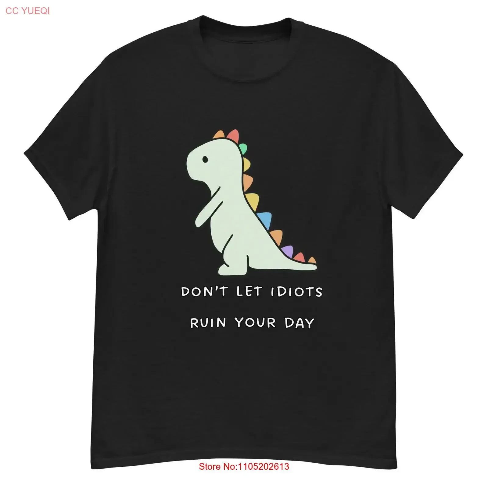 

Футболка «Не отправляйте идиоты» Ruin Your Day, забавный подарок с динозавром, винтажная стираная футболка с рисунком, универсальная, повседневная, натянутая, унисекс, стильная