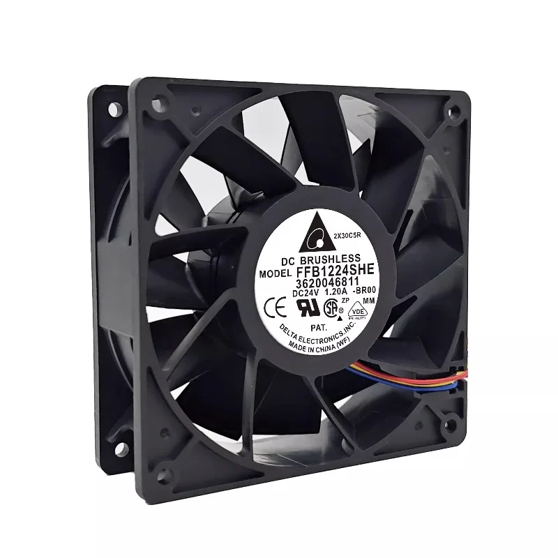 New Cooler Fan for Delta FFB1224SHE 12038 24V 1.2A Frequency Converter Cooling Fan 120 * 120 * 38MM
