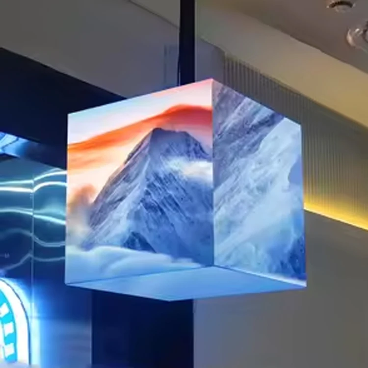 Led Cube Display Outdoor Four-Sided Led Sign Advertising  Screen Indoor Cube Five-Sided Hanging Display Screen
