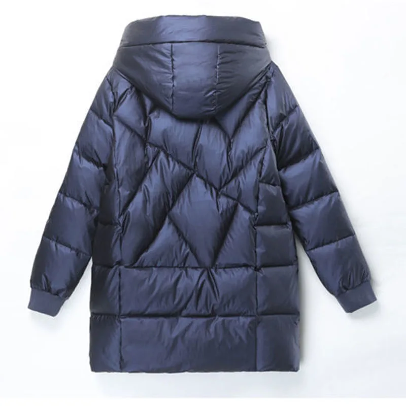 2023 Hooded Cotton Coat Women\'s Mid-Length Winter Jackets Elegant Mother\'s Parkas Padded Jacket Thick Down Padded Jacket Vintage