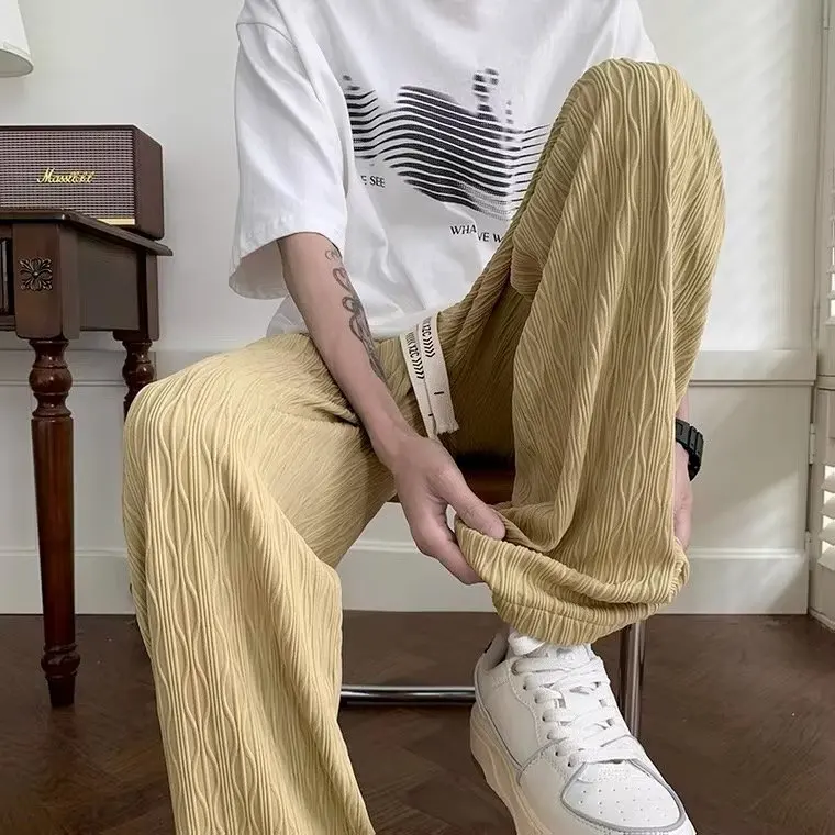 Men's Trendy Casual High Waist Summer Casual Loose Fashion Trendy Brand Youth Trendy Trousers