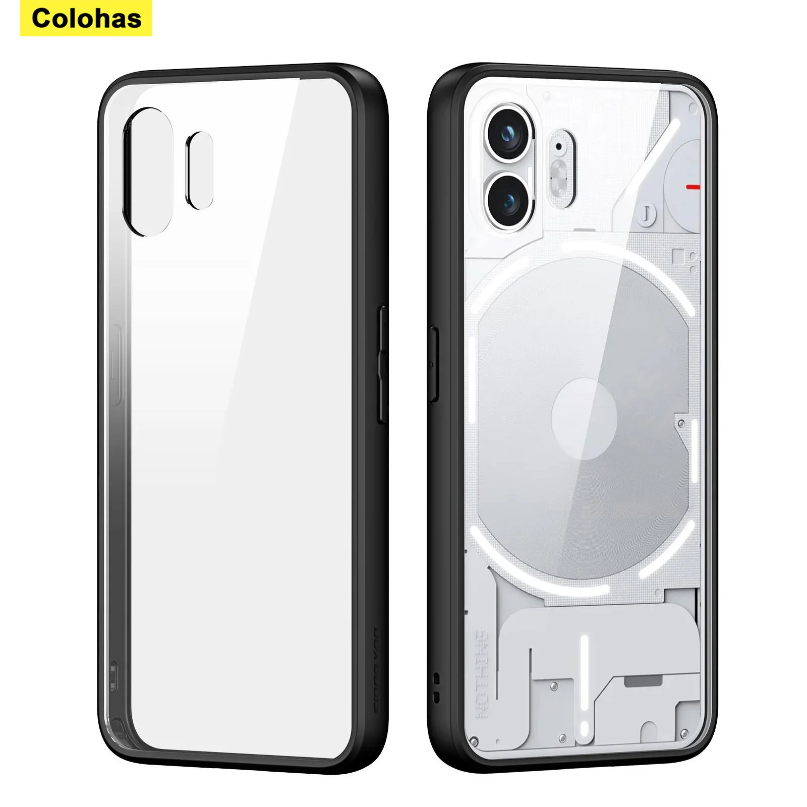 Mobile Phone Cover Case For Nothing Phone 2 Black Shockproof Cell Case For Nothing Phone2 Two Protection Cover Tempered Glass