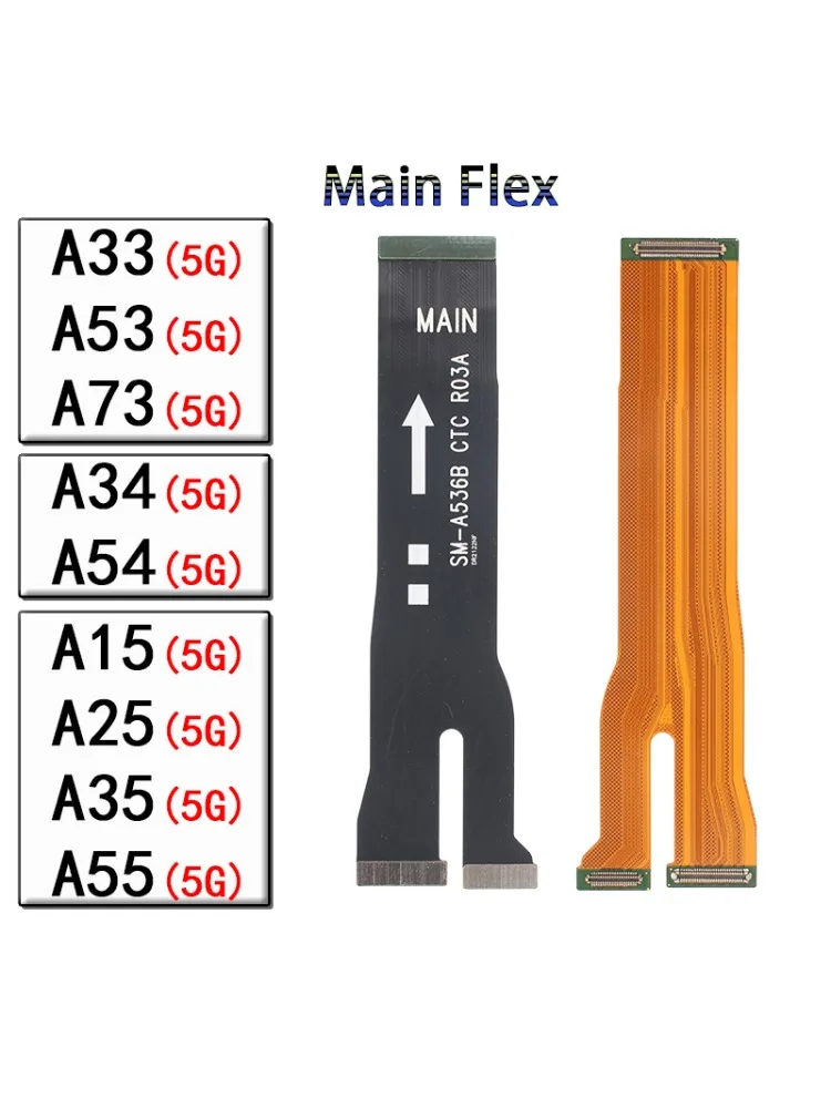 마더 보드 커넥터 케이블, 삼성 갤럭시 A73 A34 A33 A53 A54 A15 A25 A35 A55 4G 5G 메인 마더 보드 플렉스 