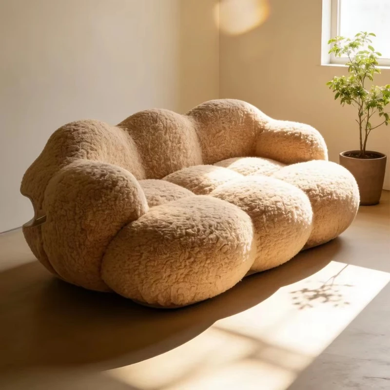Modern cloud sofa set, living room sofa fabric, comfortable leisure furniture