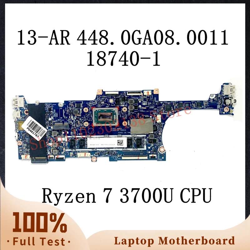 448.0GA08.0011 With Ryzen 7 3700U CPU High Quality Mainboard For HP ENVY X360 13-AR Laptop Motherboard 18740-1 100% Working Well