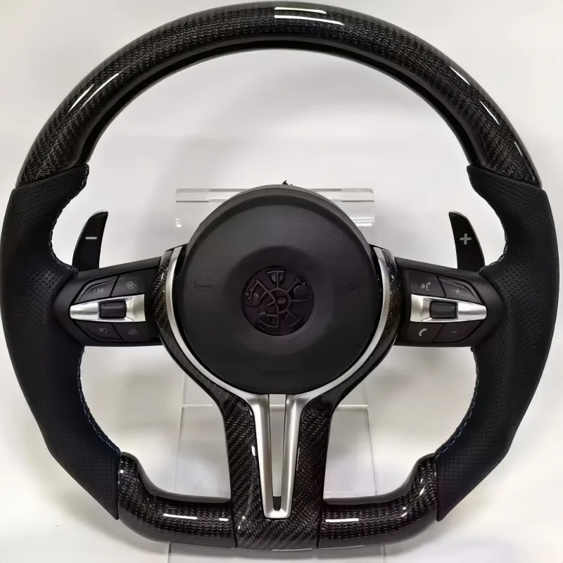 Car Steering Wheel Carbon Fiber Leather For BMW E70 X5 E71 X6 E90 E91 E92 E93 E89 Z4 E81 E82 E87 E88 Car Interior Accessories