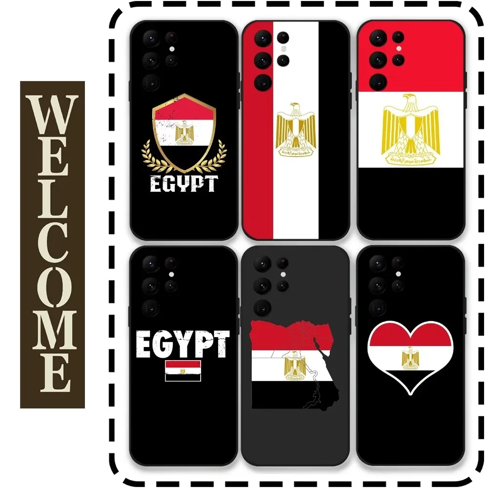 

Egypt Flag Phone Case for Samsung Galaxy S24 Ultra S22 S23 Ultra S21 S20 5G Protective Silicone TPU Funda