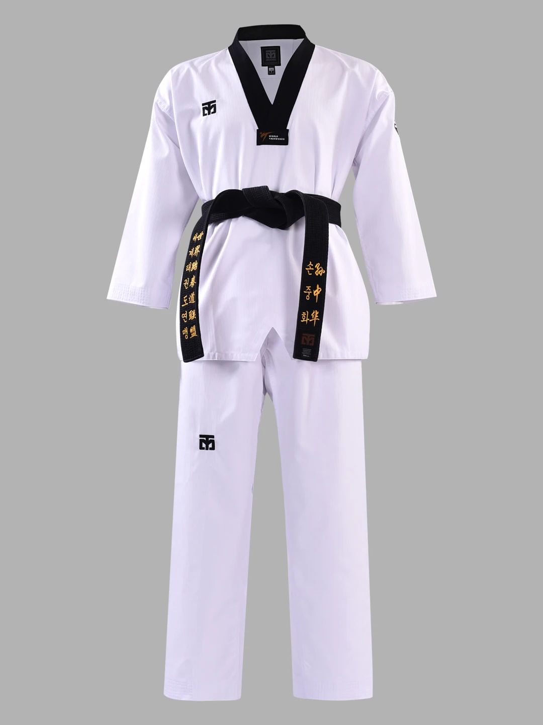 MOOTO Taekwondo Uniform New Competitive Training Suit Adult Black Belt Martial Arts Fitness Sportswear Youth Suitable