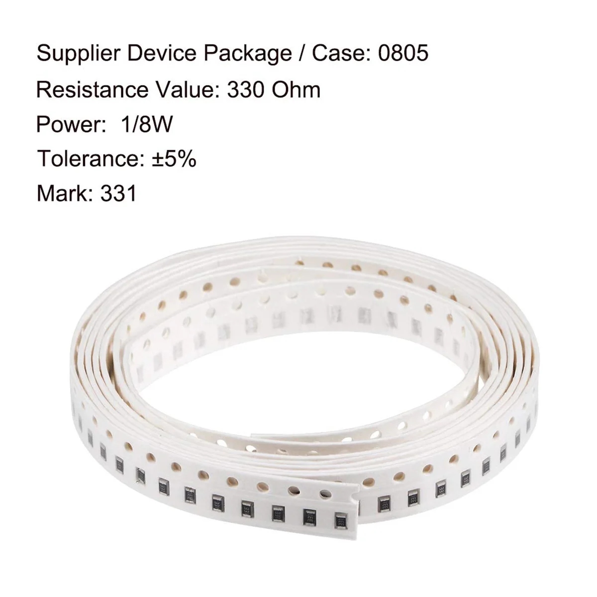 50/150/300Pcs Surface Mounted Devices Chip Resistor, 330 Ohm 1/8W 0805 Fixed Resistors, 5% Tolerance