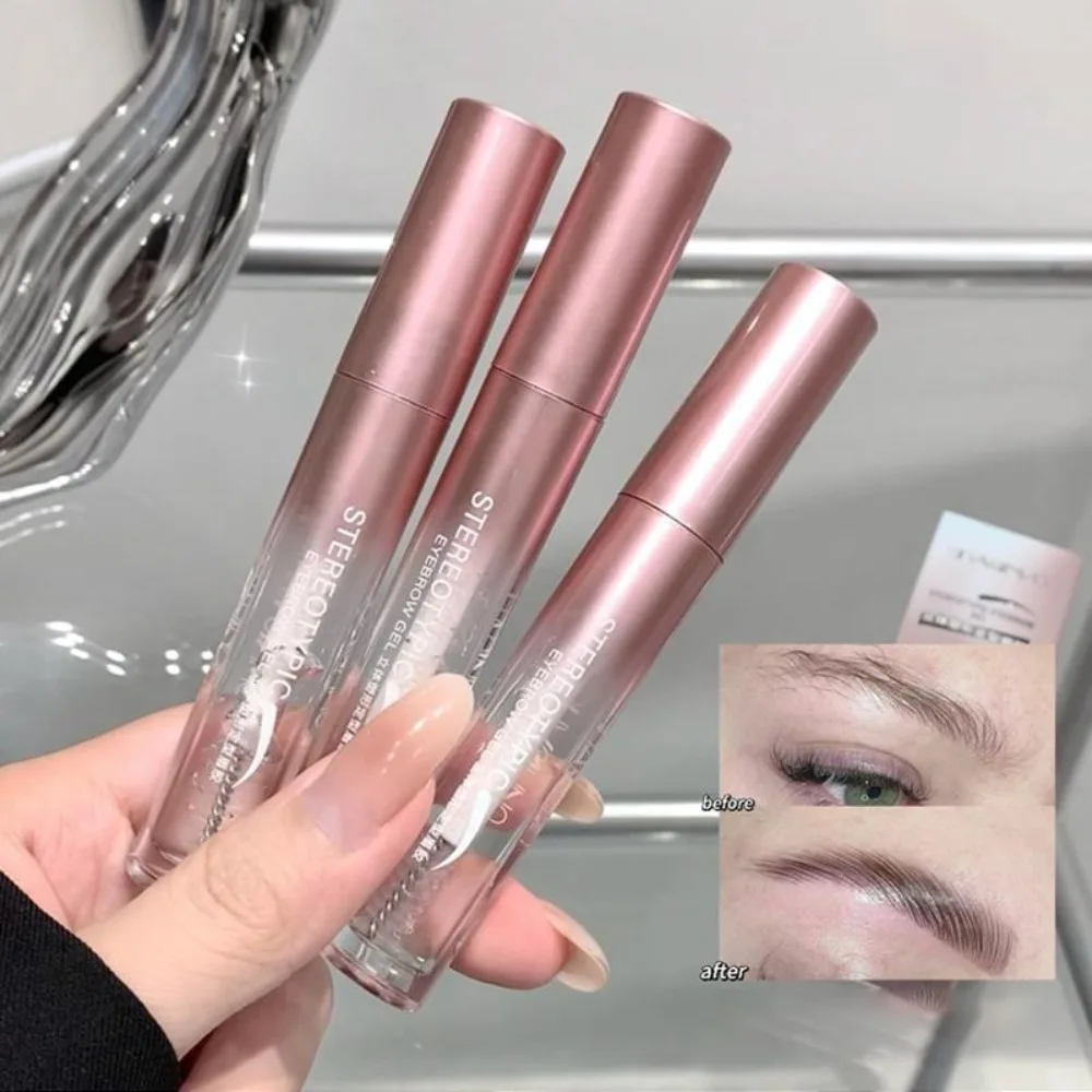 جل تصفيف الحواجب الشفاف ثلاثي الأبعاد مقاوم للماء مع فرشاة غراء الحواجب الصلب سريع الجفاف للحواجب البرية الطبيعية #2