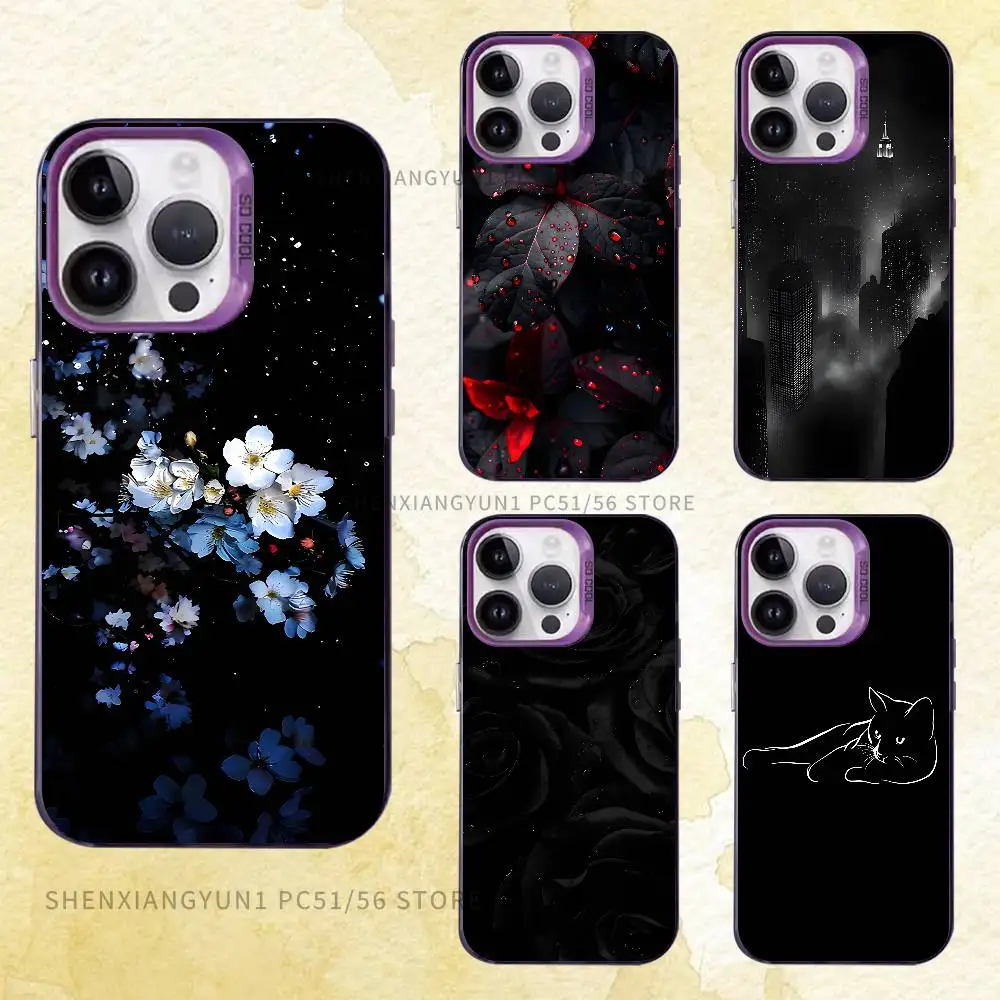 

Black Beauty Case iPhone 17,16e,16,15,14,13,12,11 Pro Max X XS Air Plus Back Cover