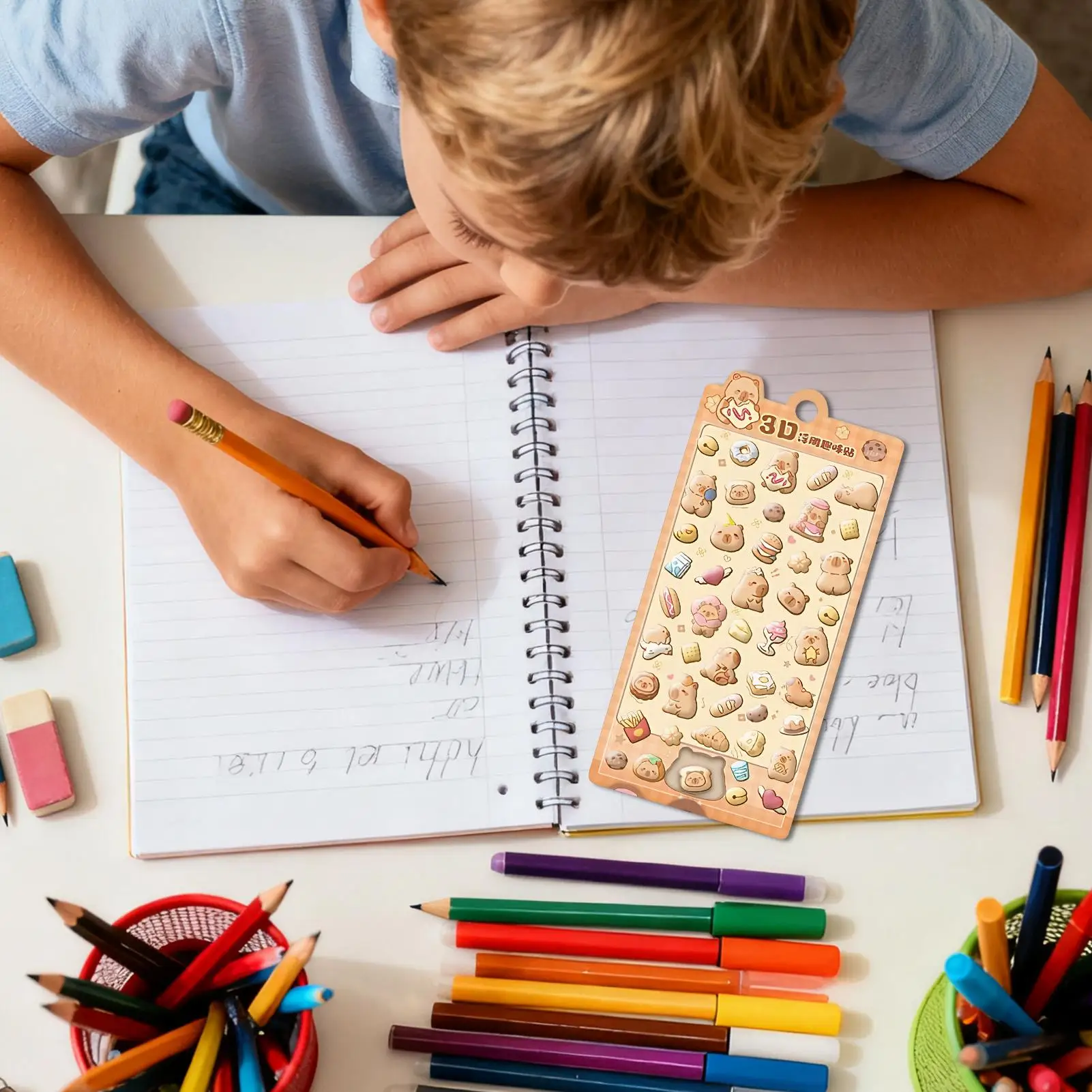 3D-Scrapbook-Aufkleber, Capybara-Partygeschenke, Dekoration, dekorative Aufkleber für Kinder, Mädchen, Teenager, Erwachsene, Partygeschenke, Handyhülle