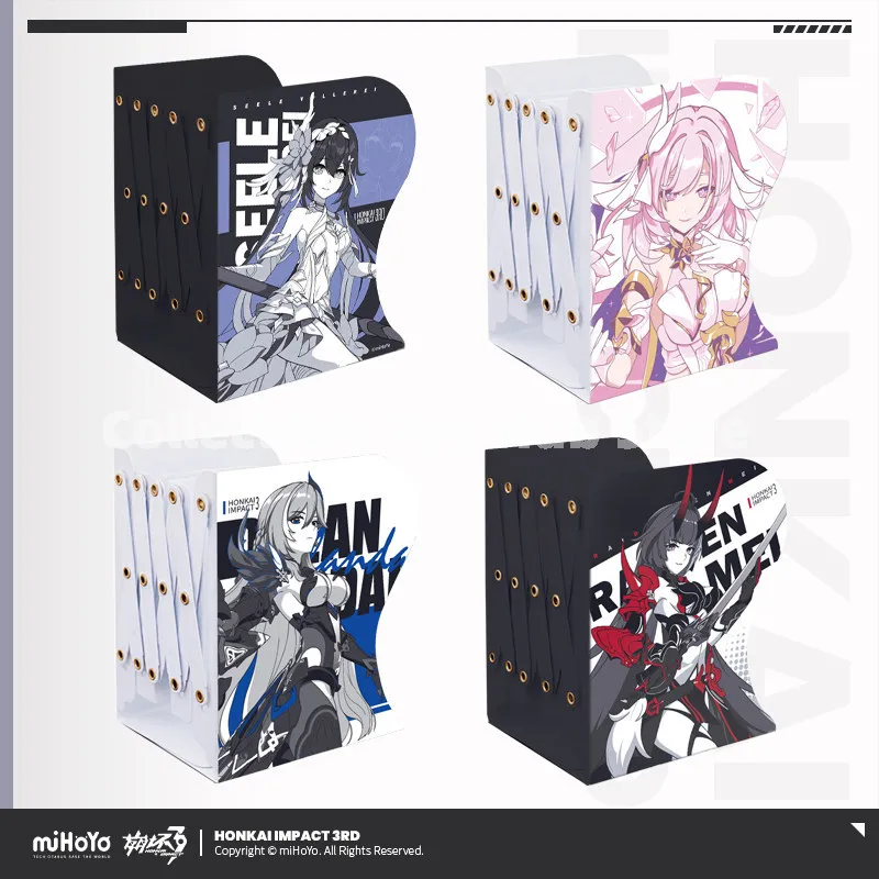 Auf Lager: Honkai Impact 3rd Valkyrie Impression Series Ausziehbarer Buchstützen Anime Seele Bronya Metall Verstellbarer Buchständer für den Schreibtisch