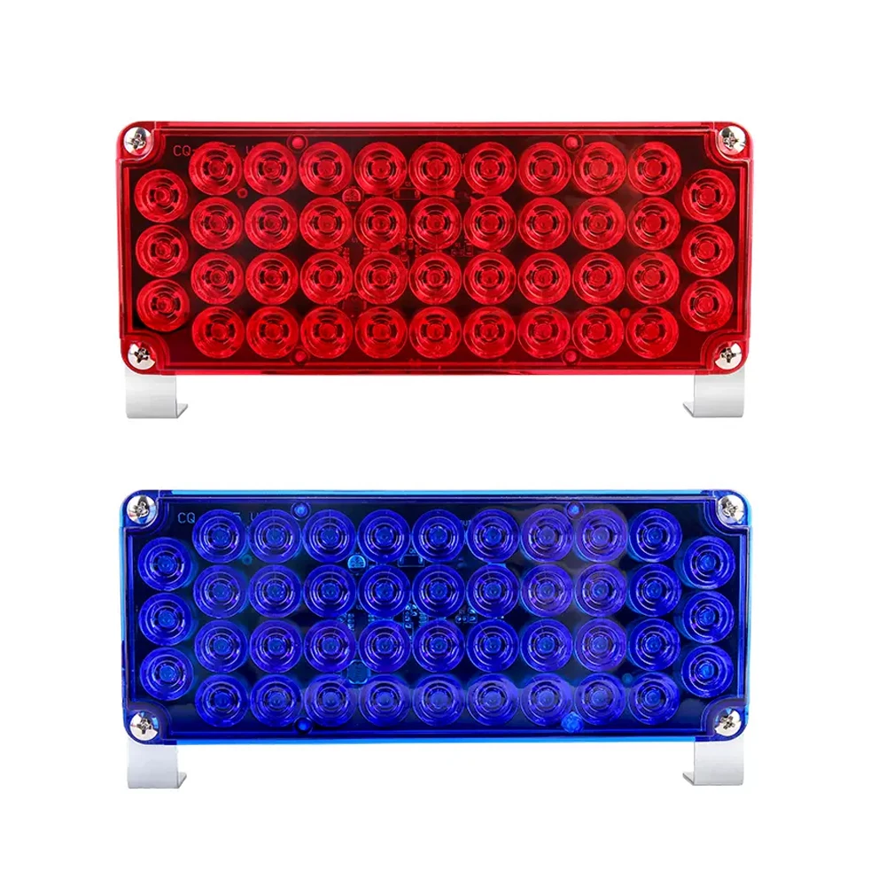 220V Red & Blue Strobe Warning Light - Universal for Cars, Trucks, Trailers & Safety Kiosks