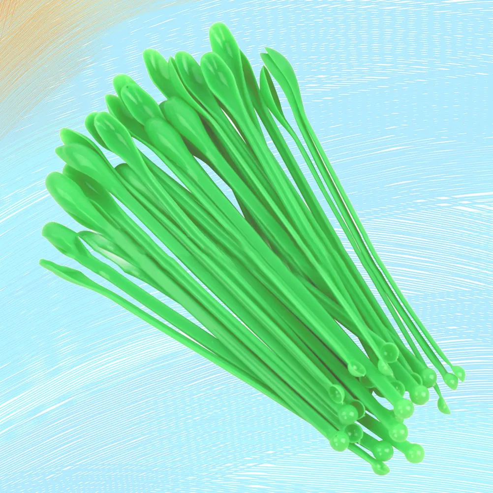 

50Pcs Plastic Double-Head Mixing Scoops Sampling Spoons for Powder Granule Solids Home Lab Restaurant Compact Smooth Surface