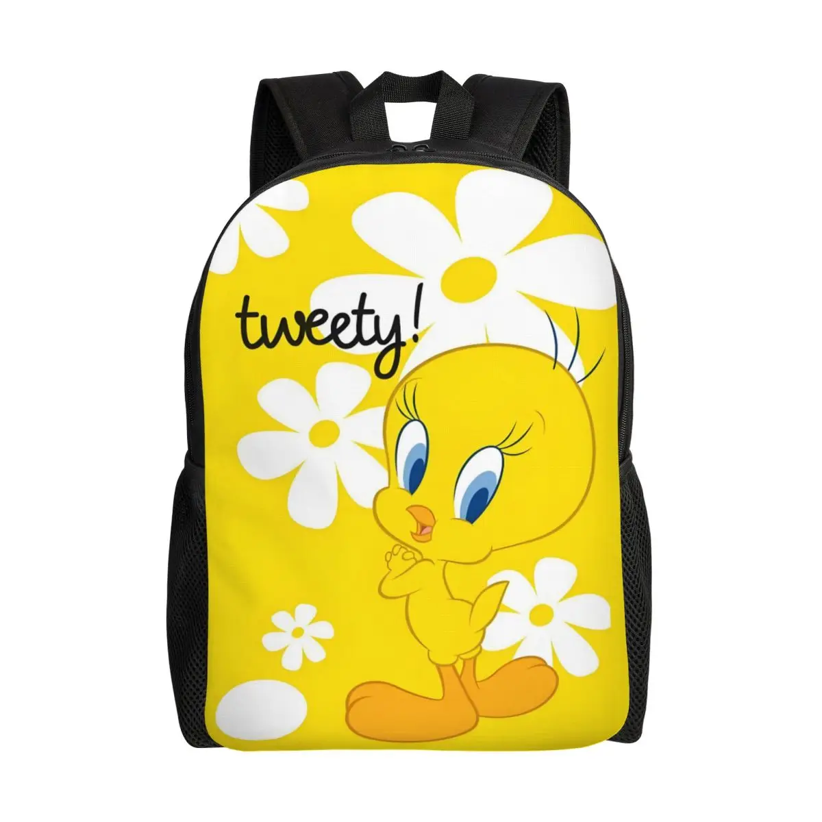 

Custom Tweety Bird Laptop Backpack Men Women Basic Bookbag for School College Students Cartoon Character Bags