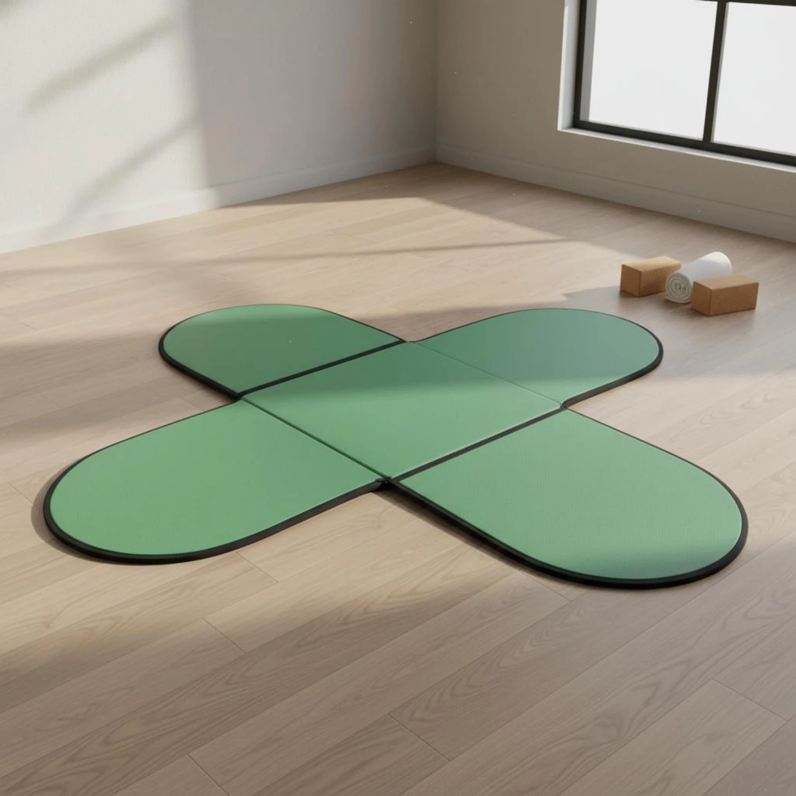 Flower-Shaped Exercise Mat Lightweight Petal Exercise Mat