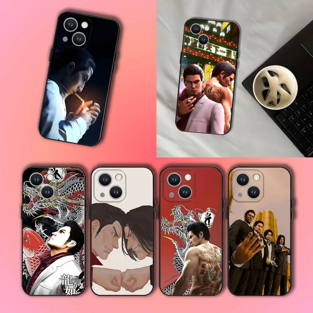 

Yakuza 0 Game For iPhone 17,16,15,14,13,12,11,Pro,XS,Max,XR,Plus,E,SE4,Mini Black Soft Cover Phone Case