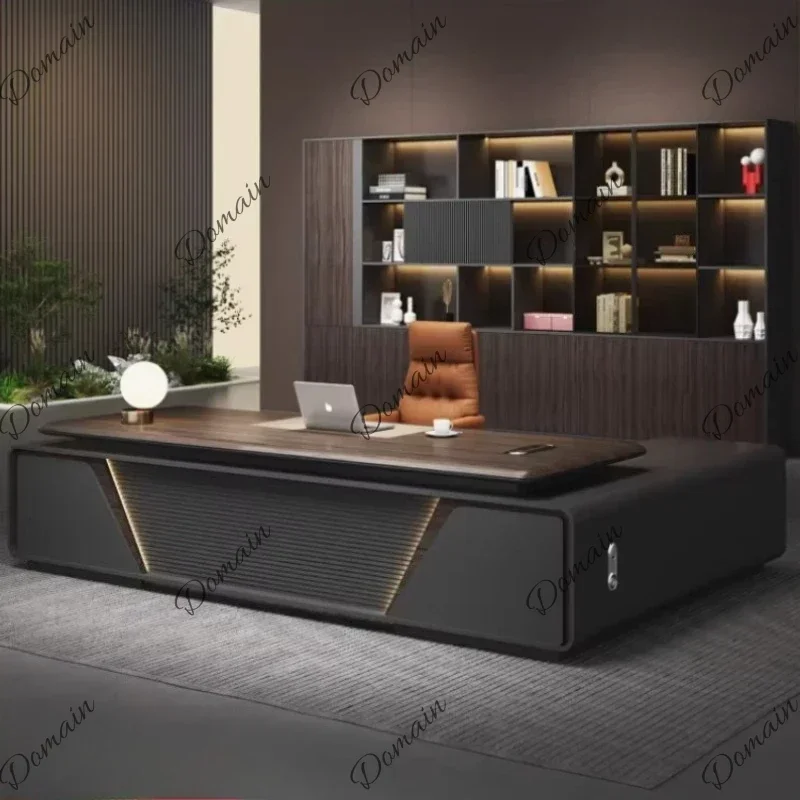 46 M 280cm Light Luxury Paint Desktop Desk Simple And Modern Office Desks And Workstations Computer Room Table Study Tables Furn