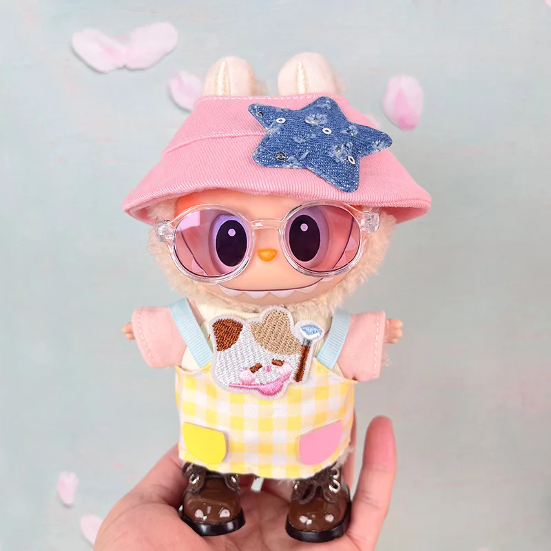 Trendy 17cm Labubu V1/V2 Plush Toy Clothing Set - Cute Outfits & Accessories for Play & Collecting