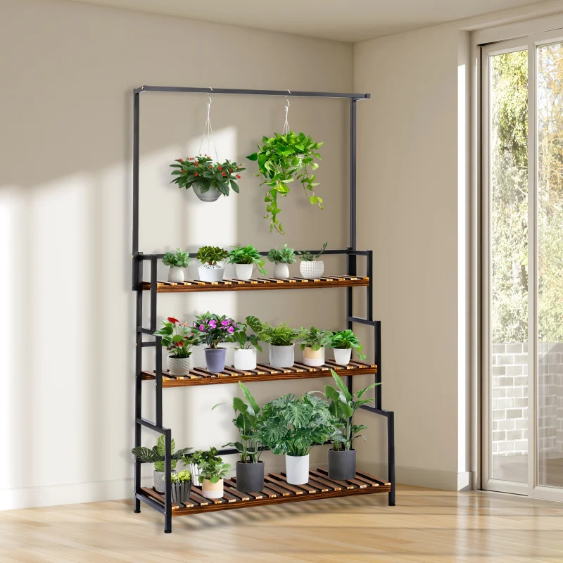 Custom.Houseplant Shelves - High 3/6 Storey Metal Supports Plants, Large Stand Display Racks Living Rooms, Terraces, Bal