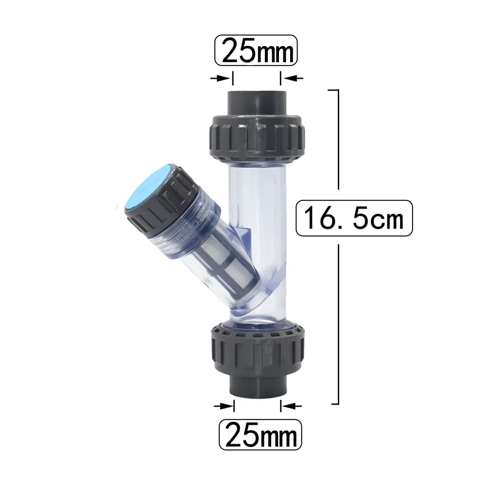 20/25/32/40/50/63mm Farm Transparent Water Filter Screen Garden Irrigation System Filter Quick Coupler DN10/15/20/32/40/50