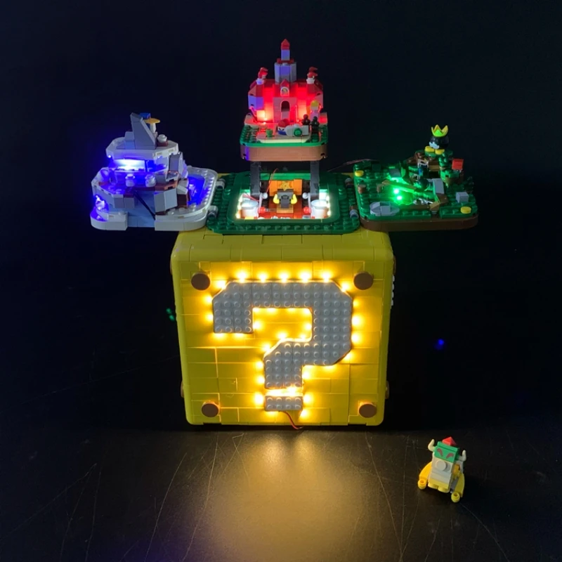 BYB LED Light Kit For 71395 Super Marioed 64 Question Mark Blocks Decorative Lamp Remote Control Not Include Lego Building