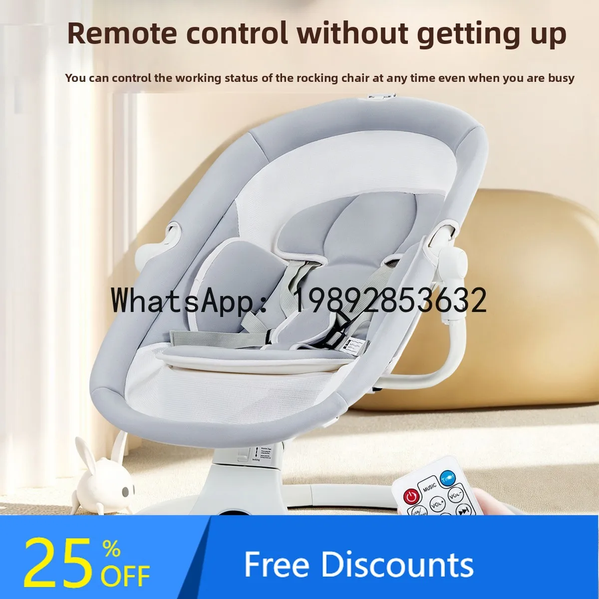 

Baby Electric Rocking Bed Foldable Baby Intelligent Sleep Aid Baby Crib Automatic Sleep Aid Device