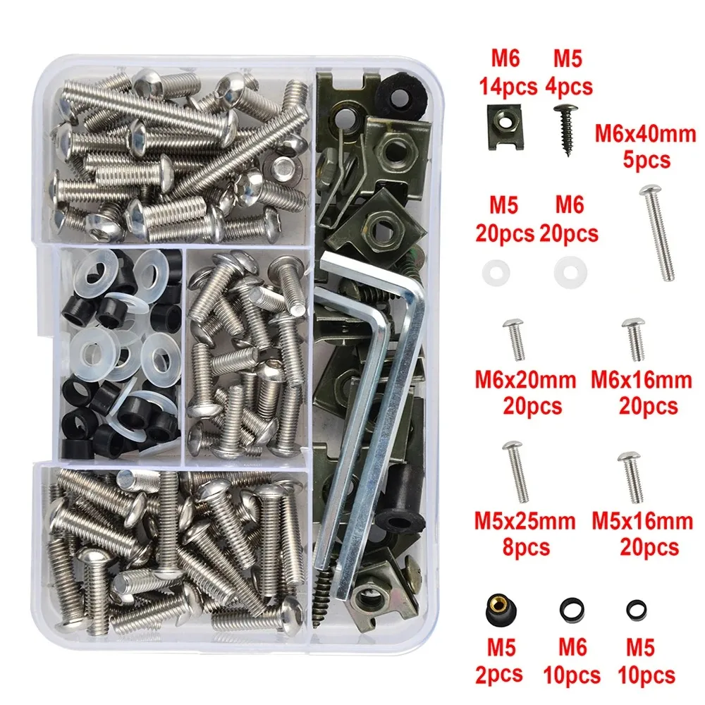 

Universal M5 M6 Screws Bodywork Fairing Bolts for Honda CBR Yamaha YZF R1 R3 Suzuki GSXR Kawasaki Ninja Aprilia Ducati Triumph