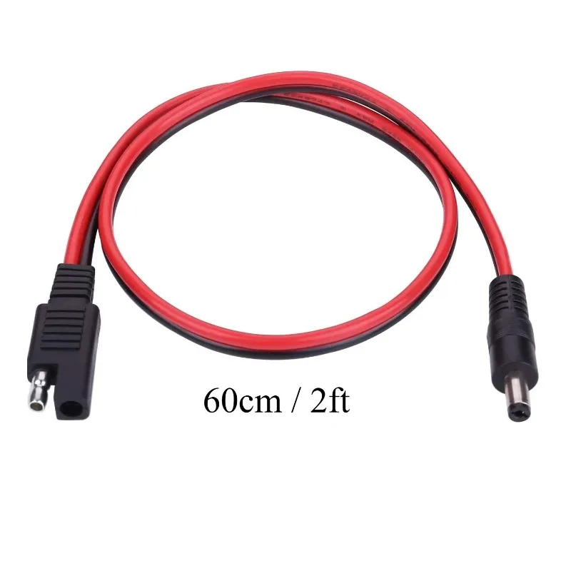 12AWG 2FT DC Male To SAE Plug Wire Reversible Polarity With DC8mm Connector For Automotive Solar Use
