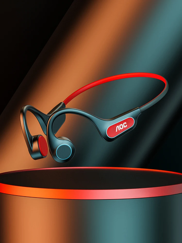 AliExpress AOC ACN4521 Bone Conduction Wireless Headphone Ear Hook Cycling Sports OWS Earphones Waterproof Low Latency Bluetooth Headset