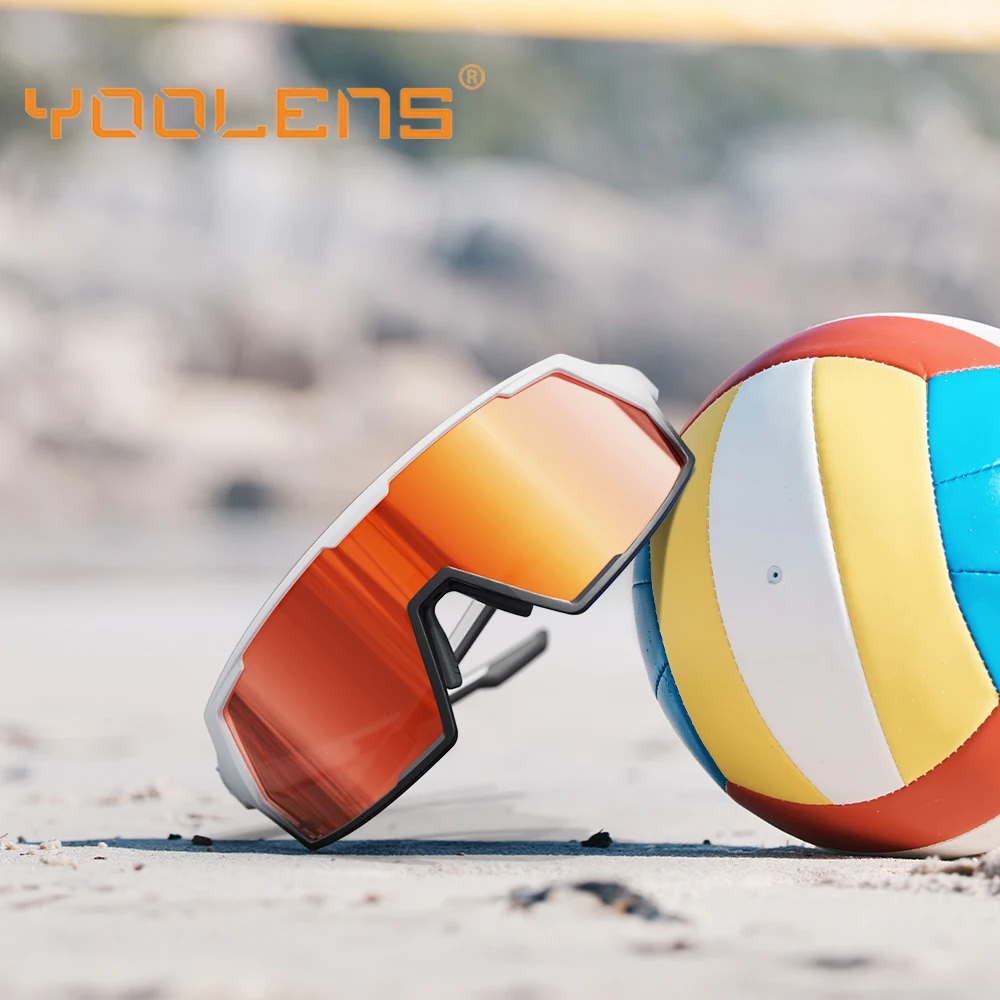

Солнцезащитные очки YOOLENS TR90 для велоспорта и бега, ветрозащитные спортивные очки с градиентной оправой YKC08-16K