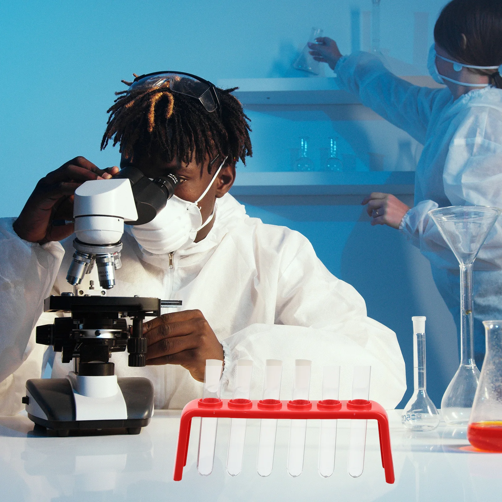 

20Pcs Silicone Test Tube Stoppers Conical Sealing Plugs Durable Flask Stopper Laboratory Use Rubber Stopper with Hole