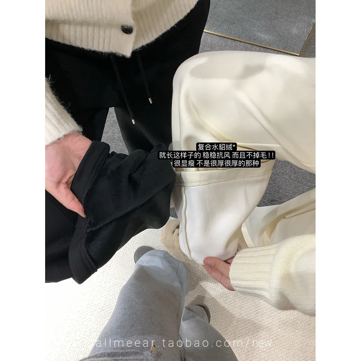 Women Sweat Pants 2025 Winter Warm Fleece Lined Sports Pants For Women Loose Straight Wide Leg Cozy Casual Trousers