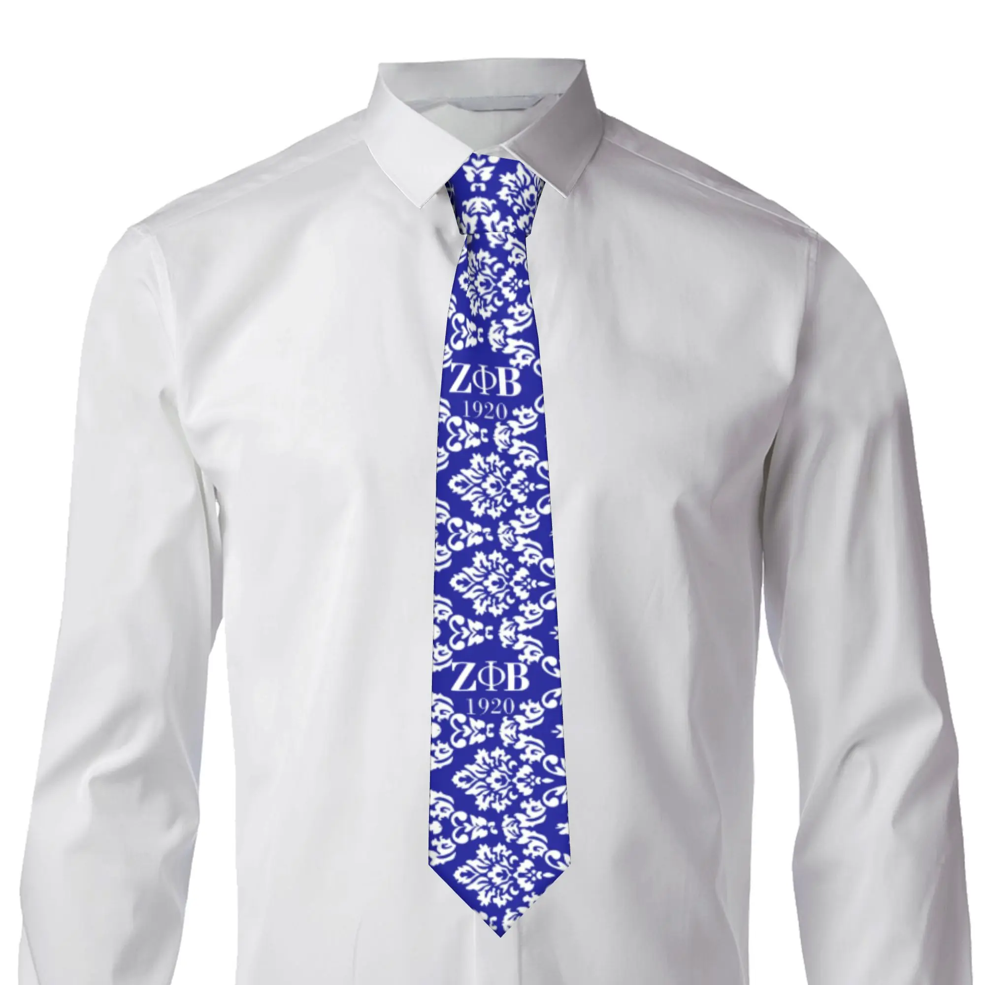 Customized ZOB 1920 Sorority  Ties for Men Classic Zeta Phi Beta African American  Silk Business Neckties