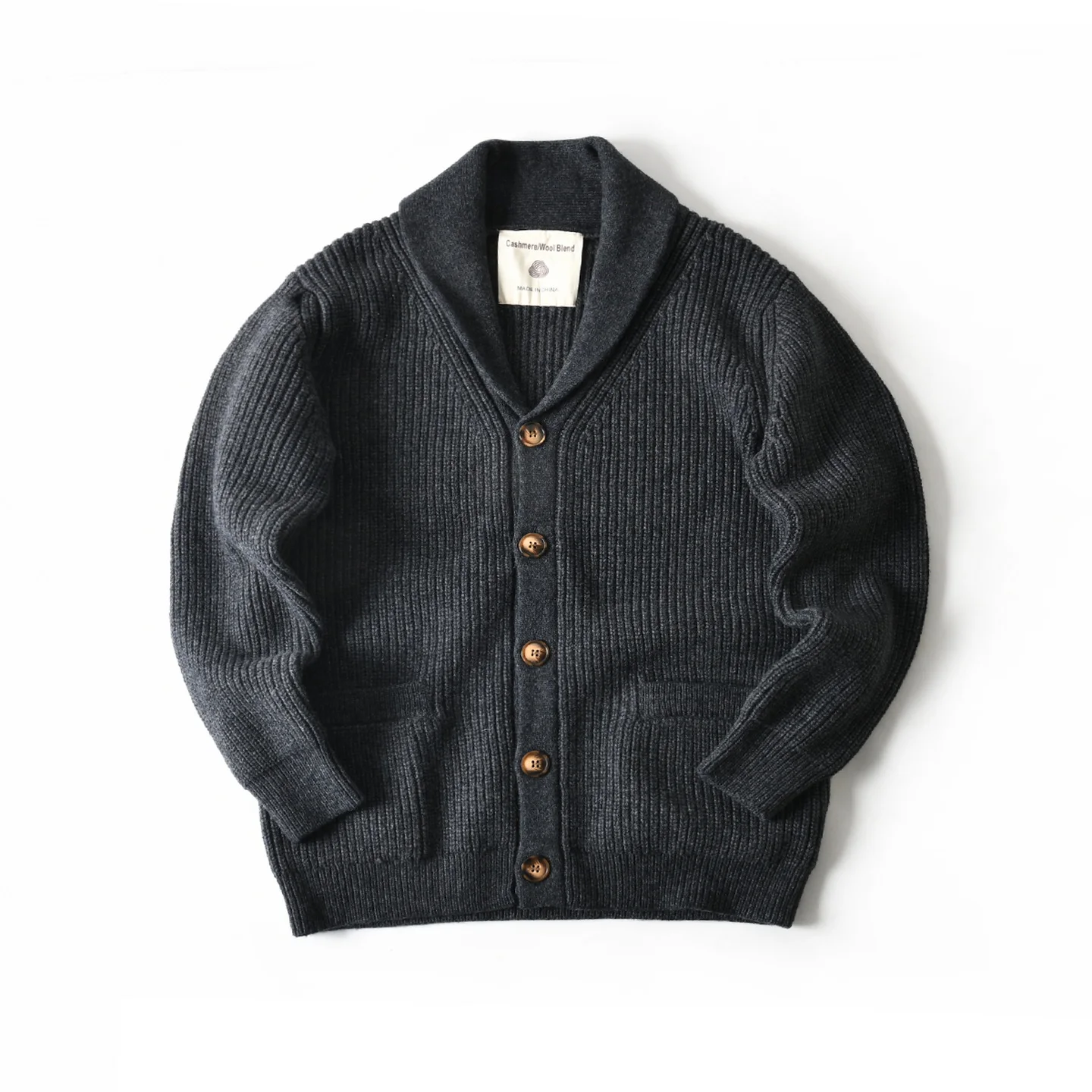 

Вязаный кардиган из 90% плюша и шерсти в американском стиле ретро для мужчин, свободный крой, повседневный осенне-зимний тяжелый свитер