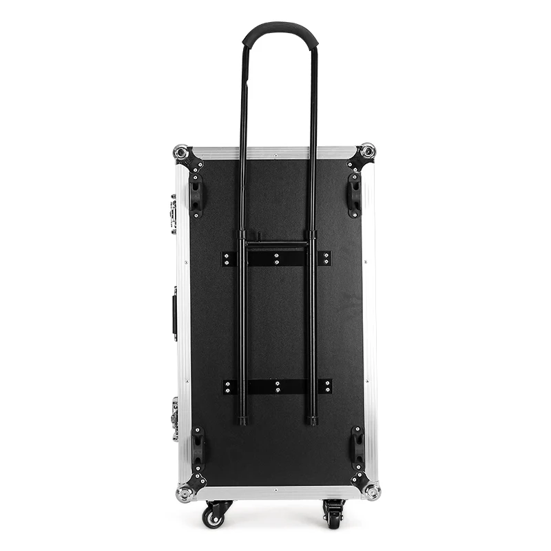 China supply professional custom black transportation aviation aluminum flight case with wheels