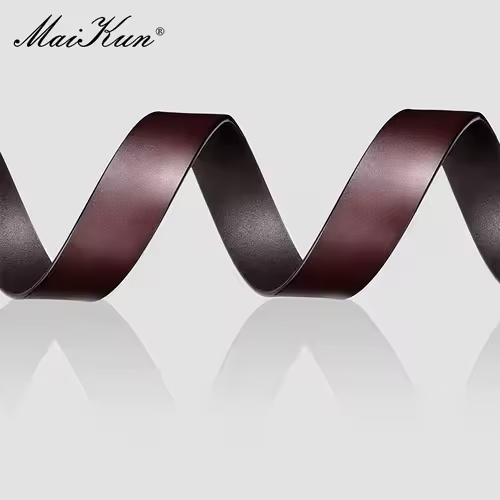 Maikun Genuine Leather Men's Belt Large Size Casual Belt   Alloy Pin Buckle Business Suit Belt Father's Day Present Gift - Image 3