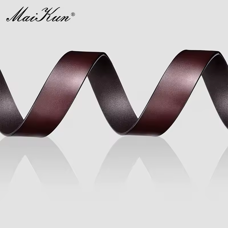 Maikun Genuine Leather Men's Belt Large Size Casual Belt   Alloy Pin Buckle Business Suit Belt Father's Day Present Gift - Image 3