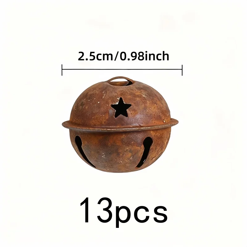 13 pcs Retro Metal Craft Bells with Metal Iron Material, ideal for Rustic Party Decor and Home Door Decoration