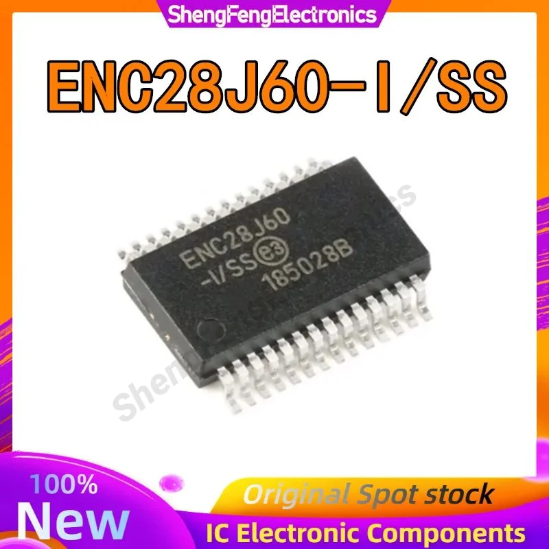 イーサネットコントローラーチップ,新しいオリジナル,ENC28J60-I ss,smt SSOP-28 8KB RAM,5個